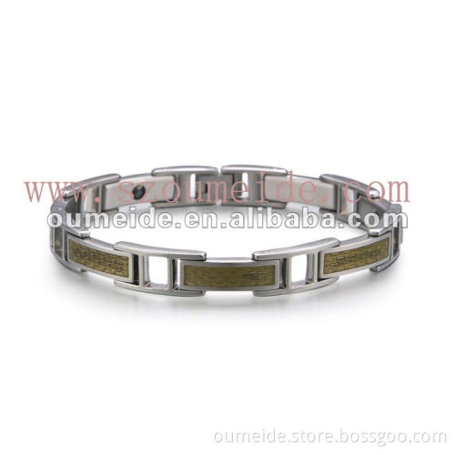 OEM/ODM Metal Factory New Style Titanium 18KT Gold Bracelet